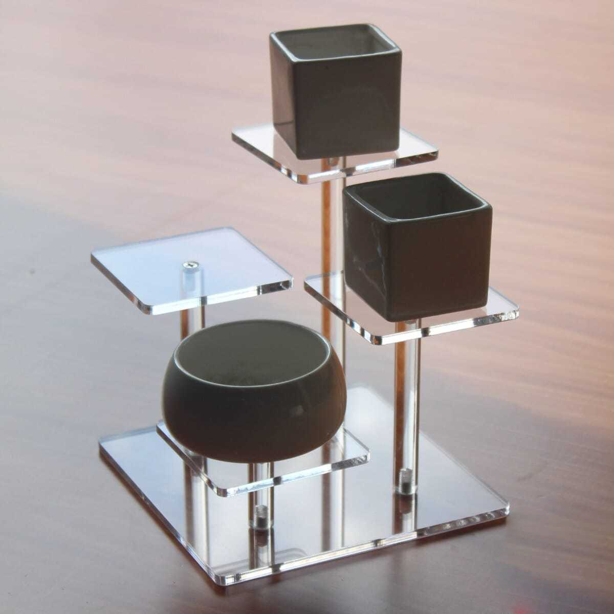 透明亚克力手办架多层方形化妆品香水公仔古玩展示首饰摆件展架