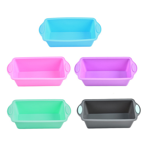 Cross-border direct supply silicone cake molds rectangular bread baking trays household DIY baking supplies toast bread molds