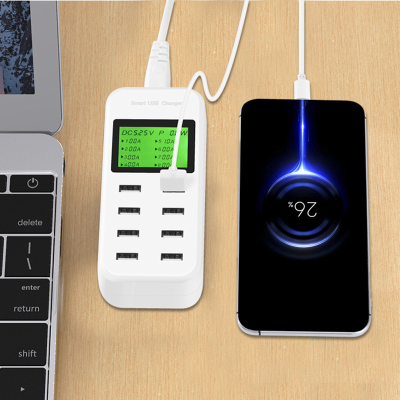 Cargador de teléfono inteligente cabeza multi-Puerto 8usb multifunción porosa 5V2. 4A socket adaptador ventas directas de fábrica