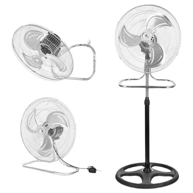 Ventilador industrial de piso 3 en 1 de 18 pulgadas — oscilante, de pie o pared, fábrica directa 110V para Sudamérica