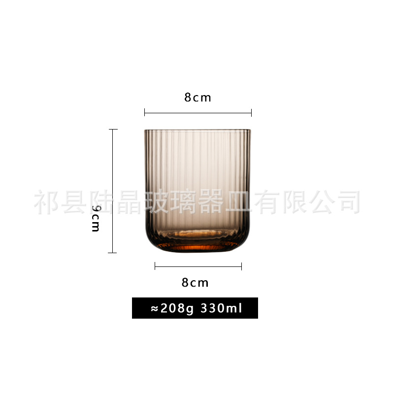 Lu Jing creativo magnífico patrón de color de vidrio taza de agua hogar whisky taza de jugo Internet celebridad soplando taza de agua