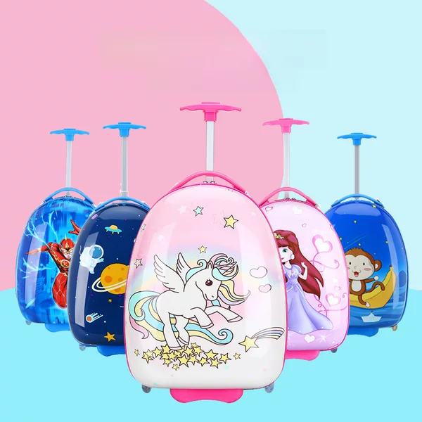 Children's trolley case cute cartoon 16 inch trolley case children's luggage student suitcase printed LOGO