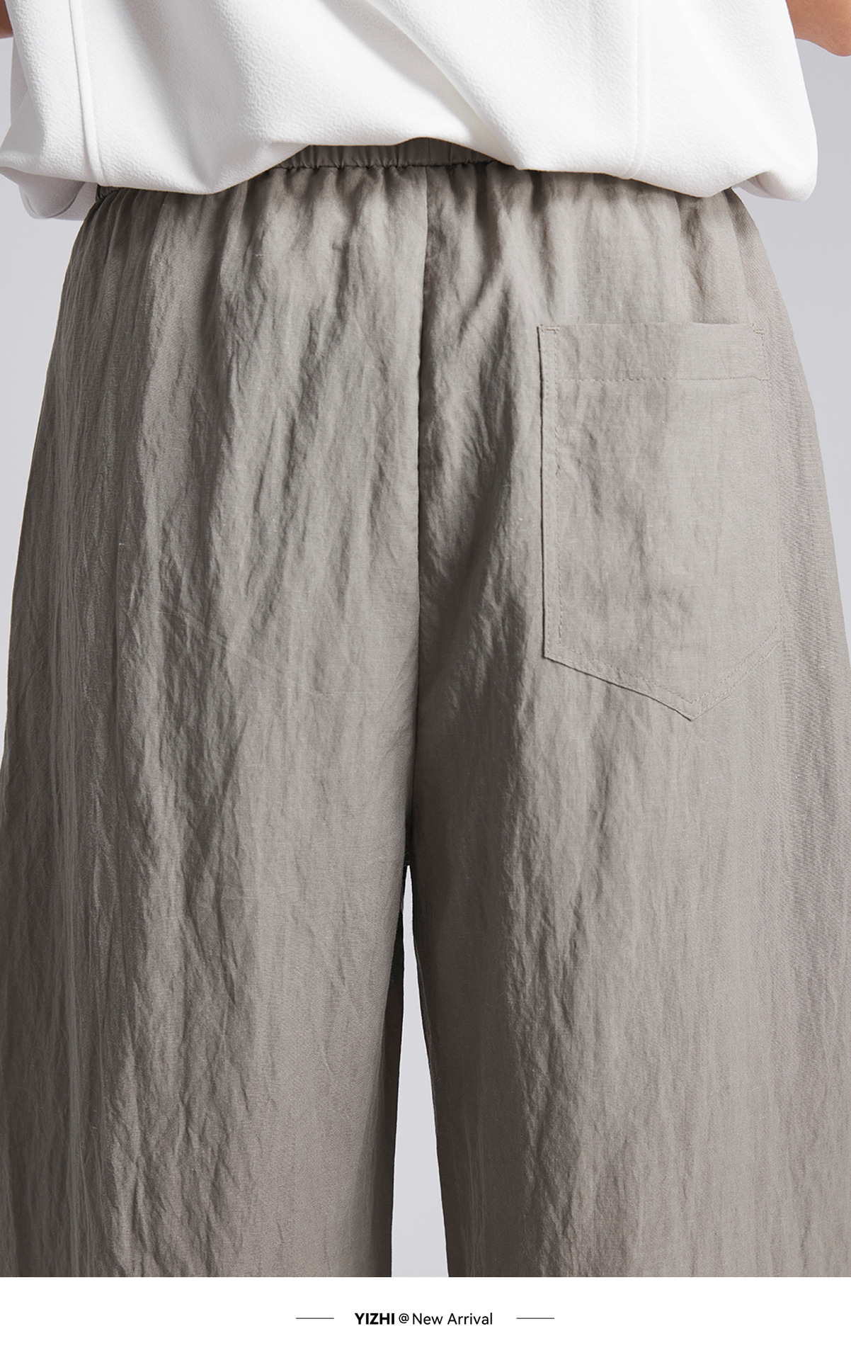 Quần dài nam ống rộng chất liệu linen phong cách thư giãn — đen chi tiết 17