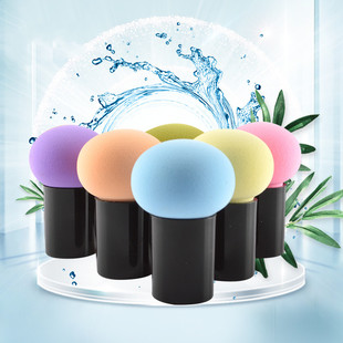 Mushroom head makeup powder puff spot wholesale polyurethane wet and dry dual-use makeup air cushion powder puff [handle + box]]
