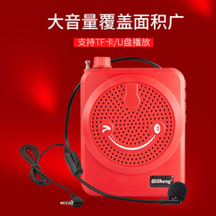 笑顔のハチの拡声器の教師はガイドの授業を促進します。