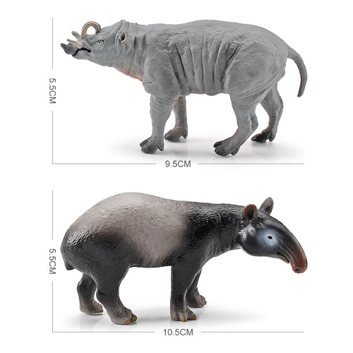 Cross-border simulation tropical rainforest endangered animal Malayan tapir deer model static forest wild science education display piece