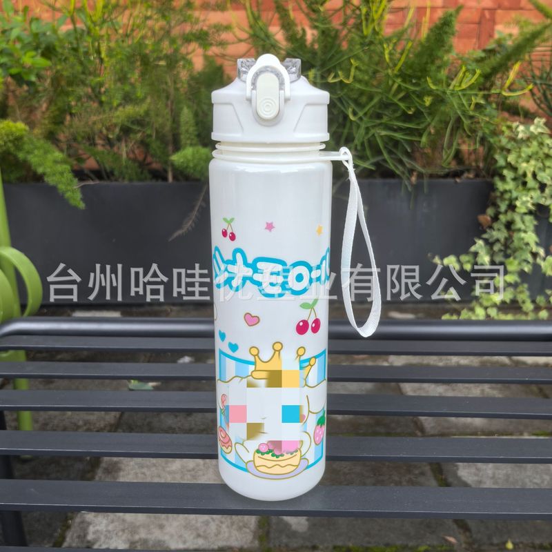 跨境2025新款女杯子设计感小众带吸管杯高颜值茶杯卡通图案大水杯|undefined