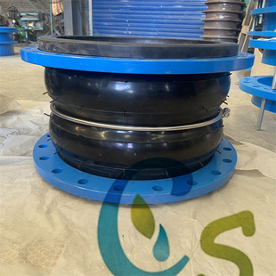 Negative pressure-resistant double-sphere rubber joint oil-resistant and acid-resistant pipeline EPDM double-sphere rubber expansion joint