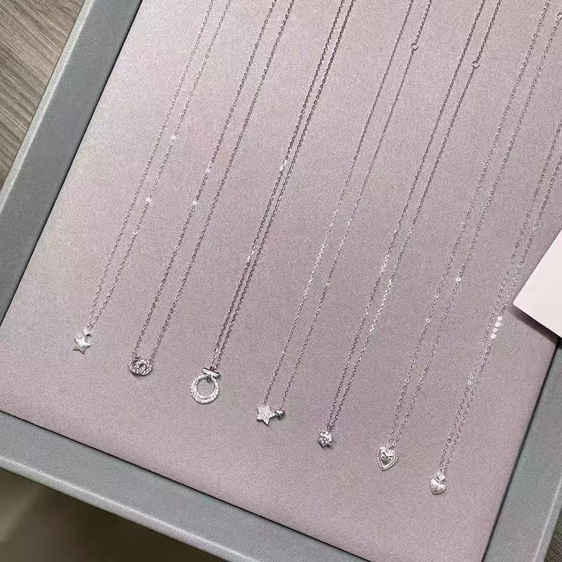 S925 Silver Fashion Simple Tight Pendant Necklace Women's Accessible Luxury Design Niche Elegant High-End Bone Chain Wholesale