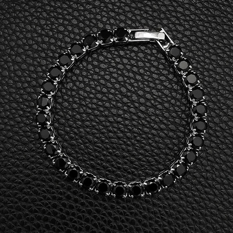 Hip Hop Tennis Armband Handstück Mehrfarbiges Zirkon Armband Damen Volldiamant Nicht verblassend S5787_voghion.com