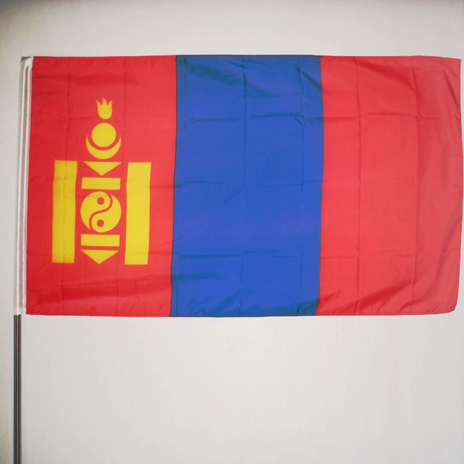 Флаг №4 Монголии 90×150 см, выборный/парадный флаг, рождественское украшение, ручной флаг на шнуре