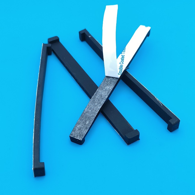 工厂小家电黑色磨砂硅胶垫片 防滑硅胶条 背胶EPDM软胶垫环保橡胶