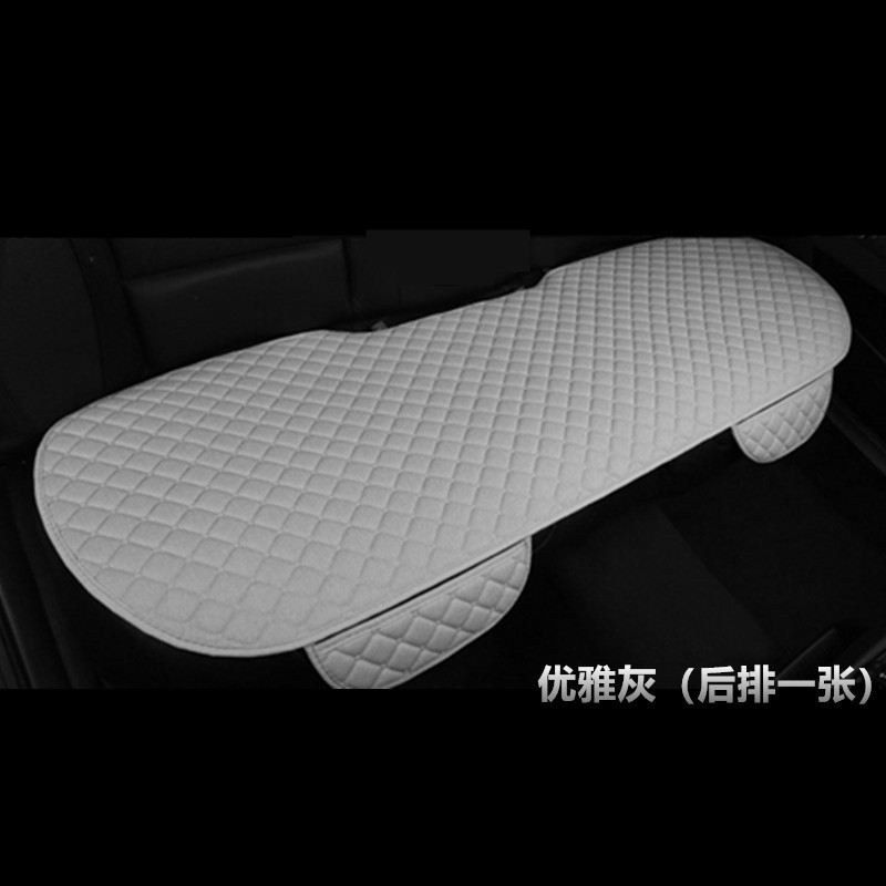 Seat cushion, seat cover, Universal Car Seat - square-linen-elegant-grey-one-rear-row-standard