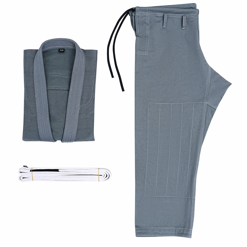 Grey Adult Brazilian Jiu-jitsu Jiu-jitsu BJJ Brazilian Jiu-jitsu Gi with belt