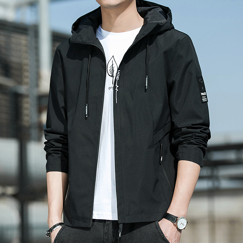 Herren Herbstjacke Mit Kapuze Leichte Freizeitjacke Für Herren_voghion.com