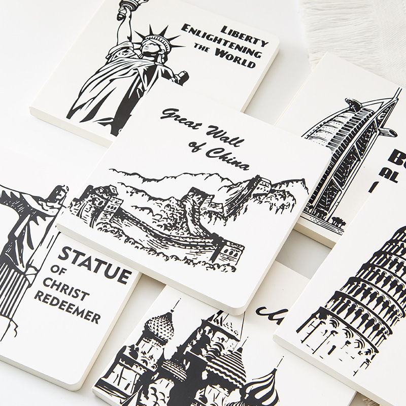 World Building Square Handwritten Notebooks for Students, Non-Slip Square Notebooks with High-End Aesthetic, Ideal for Journaling