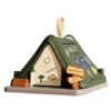Green tent, sticker, piggy bank