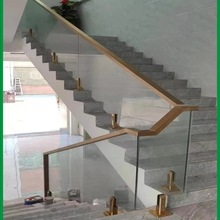 厂家生产美观实用大理石楼梯标配玻璃扶手