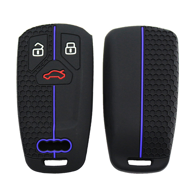 Suitable for Audi 22 silicone key set honeycomb pattern Audi Q7 a5TTRS4 RS5 silicone key set