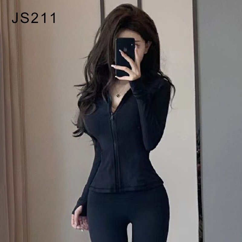 健身服女套装高颜值户外运动速干立领长袖外套大码高弹紧身瑜伽裤|undefined