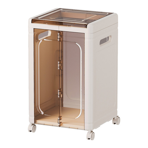 Closet Organizer with Large Capacity, Family-Size, Flip-Top with Wheels, Foldable Box for Clothing and Blankets, Storage Cabinet