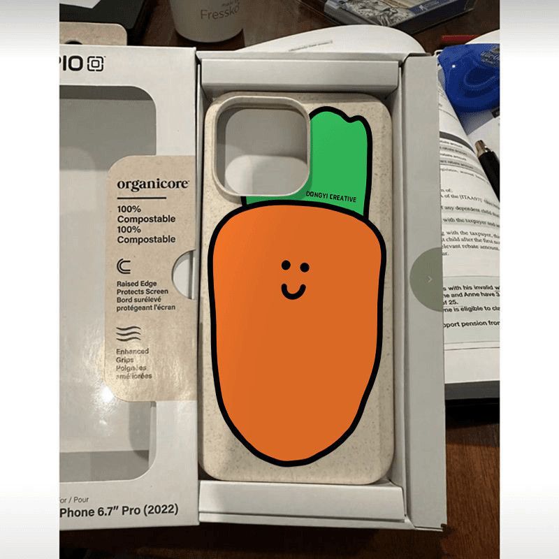 Extra Large Carrot Suitable for Iphone16Promax Mobile Phone Case Apple 15Plus New Model 14/13/12 Universal