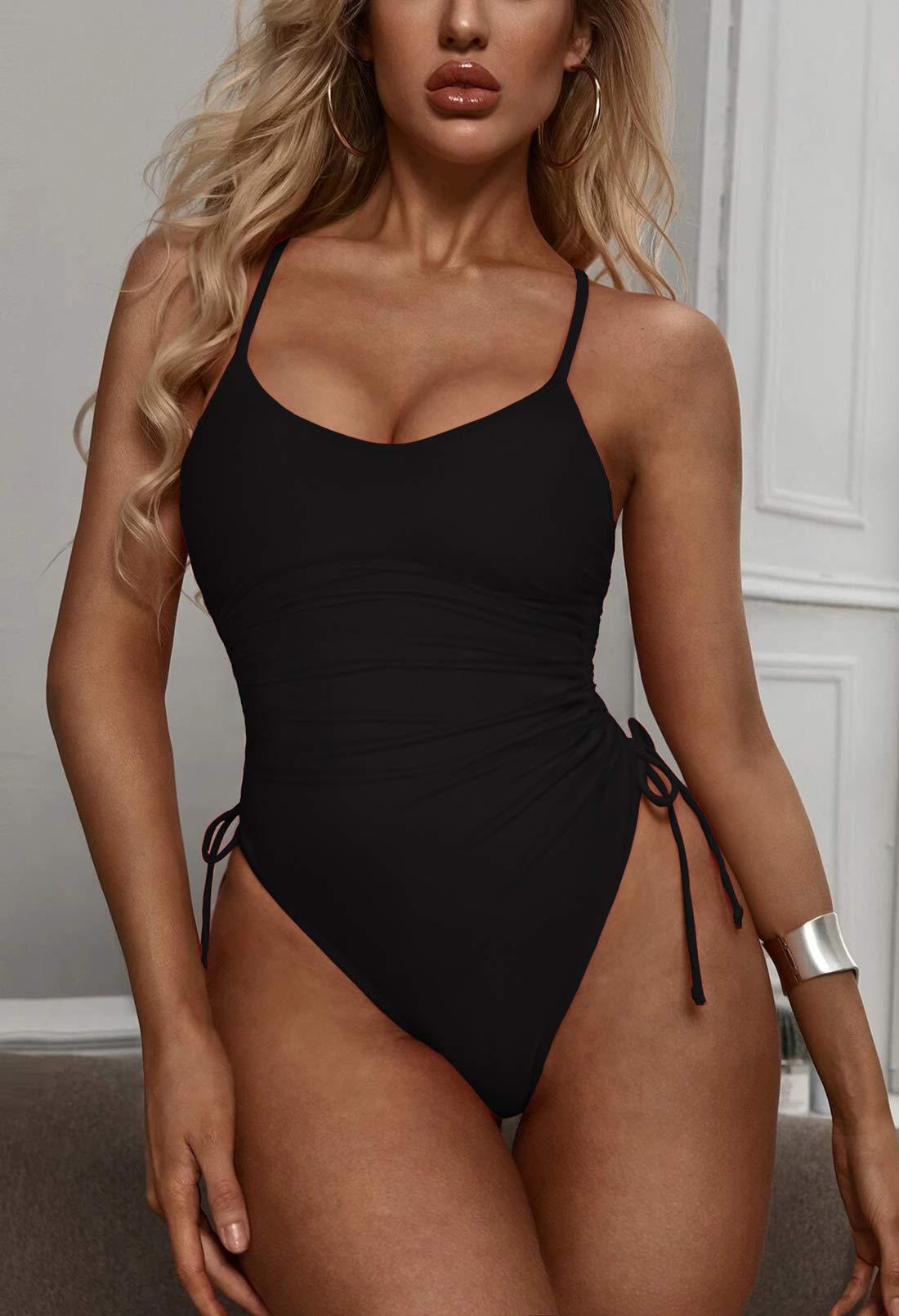 Vrouwen Badpak 2023 Nieuwe Halter Badmode Solid Lace Up Sexy Sling Monokini Badpak Vrouwelijke Zomer Backless Strand bodysuit