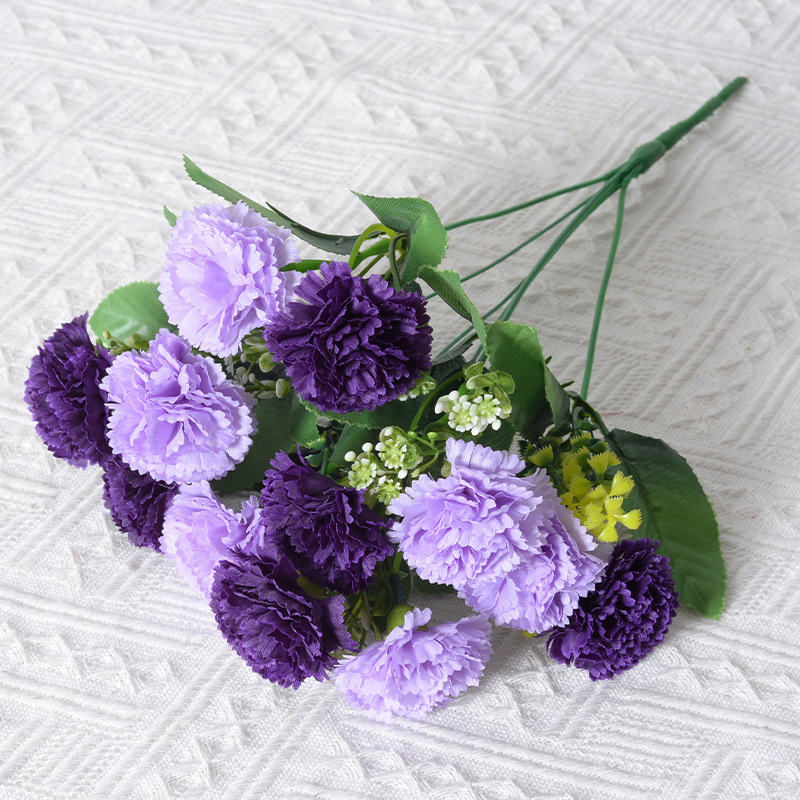 Flores nórdicas flores falsas claveles flores caseras decoración de bodas flores artificiales