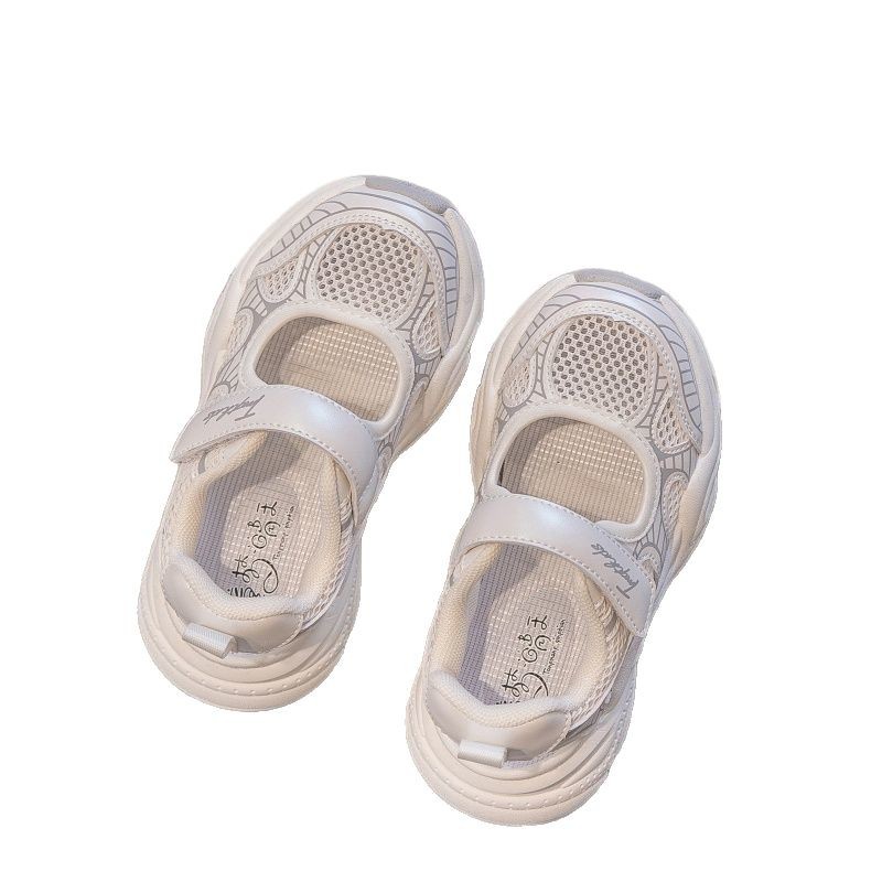 Sandalias cerradas para niñas, estilo nuevo de verano 2026, zapatillas de malla transpirables para niñas, zapatos de playa informales de malla para niñas image 6