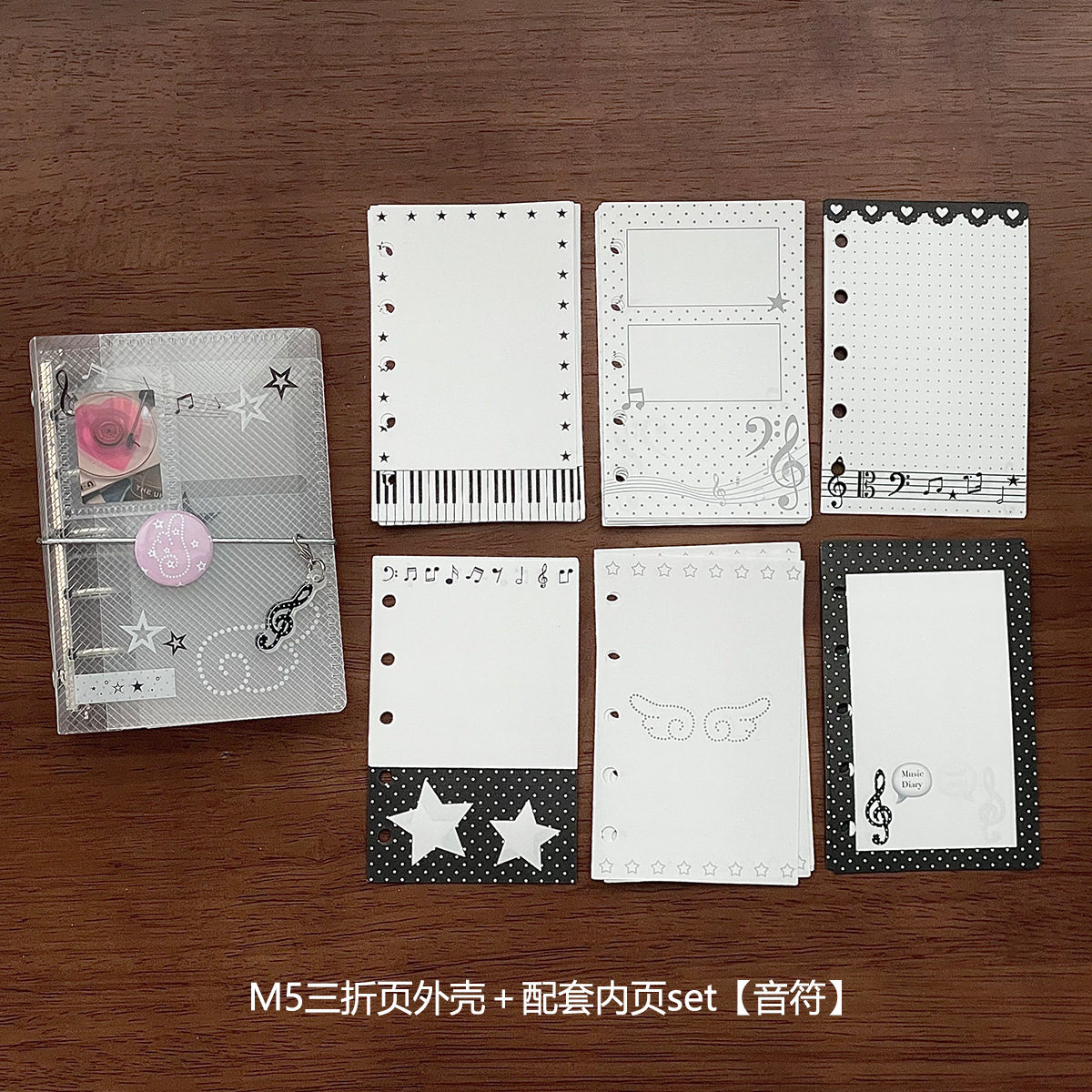 [Colección M5] Libro de hojas sueltas, accesorios de página interior, libro de contabilidad manual, libro de almacenamiento, carcasa PP, mini libro de tarjetas, bolsillo interior portátil image 8