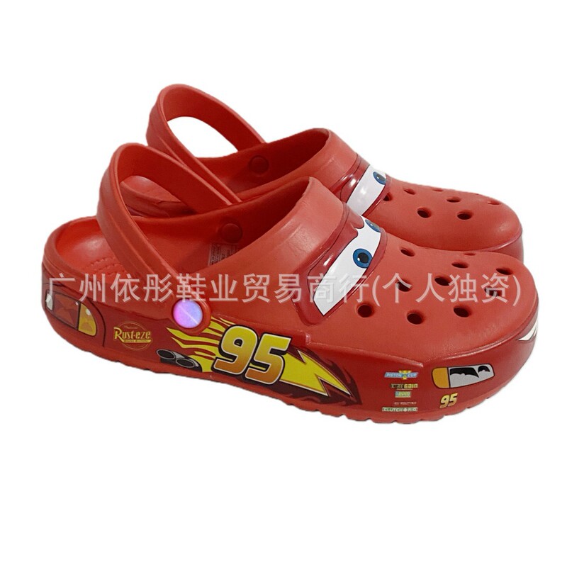 Original Unisex Shoes Carloban 95 Lightning Mcqueen Closed-Toe Non-Slip Outdoor Beach Fashion Clogs