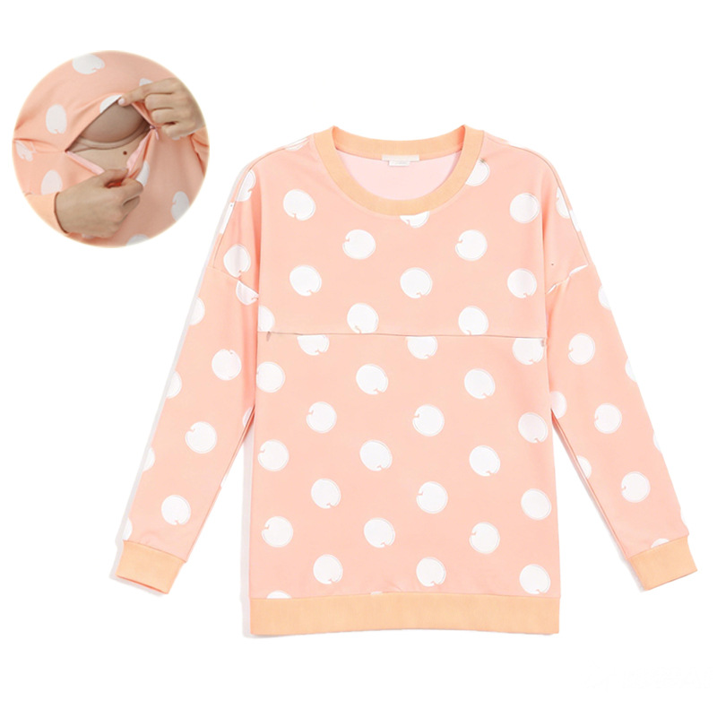 Bestseller 2026 Cross-Border Pure Cotton Versatile Sweatshirt Maternity Outerwear Postpartum Clothes Nursing Outfit For Going Out ALYCExiyuebaobao_voghion.com