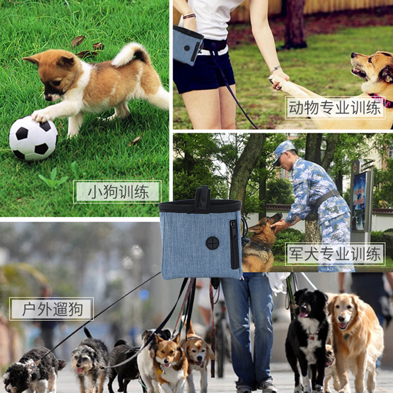 Entrenamiento de mascotas bolsa de merienda equipo de entrenamiento para mascotas bolsa de cintura bolsa de merienda protección del medio ambiente conveniente bolsa de gran capacidad suministros para mascotas