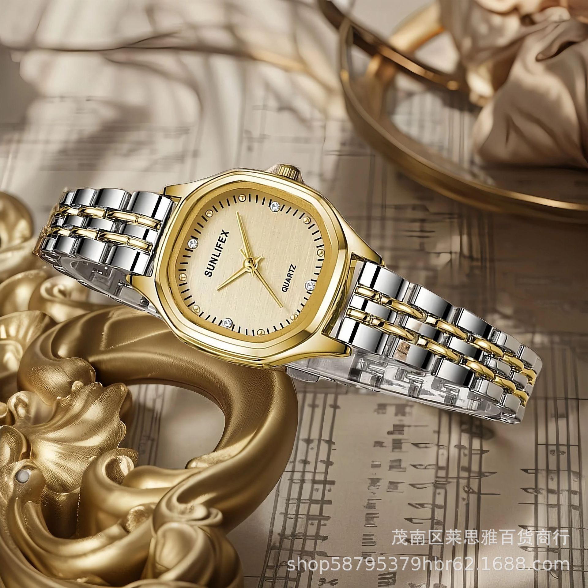 sunlifex レトロ小さな正方形の腕時計女性のライト高級ニッチ新しい女性の小さなダイヤルカジュアル女性の腕時計工場