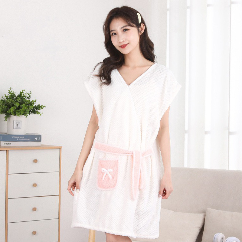 목욕 가운을 입고 귀여운 목욕 타월 성인 가정 긴 빠른 건조 흡수 플러스 사이즈 학생 수영
