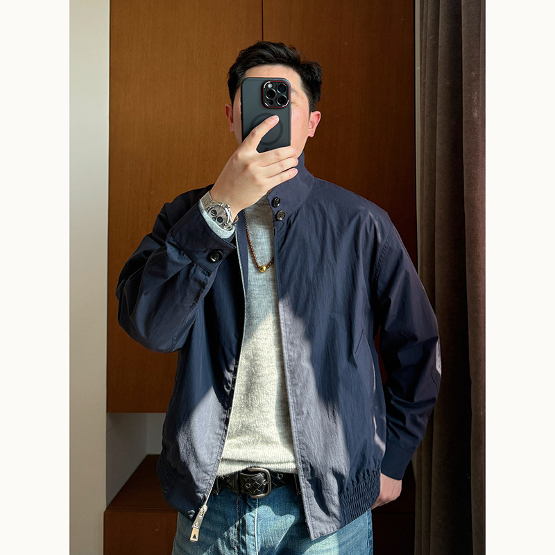 [Lp Version] Classic Iteration! Lightweight Simple Stand Collar Thin Men's Business Casual Short Jacket