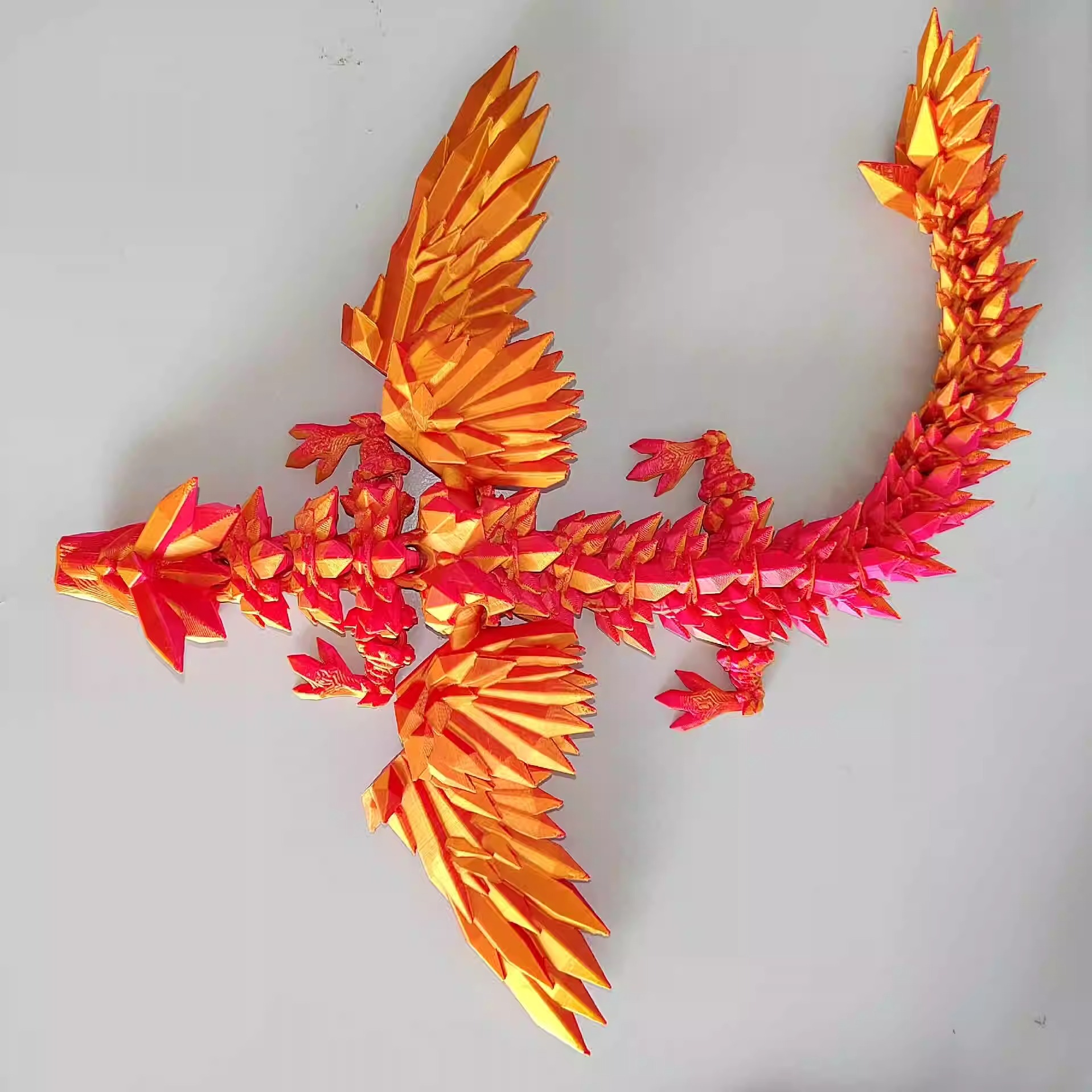 20CM [레이저 레드] 크리스탈 플라잉 드래곤