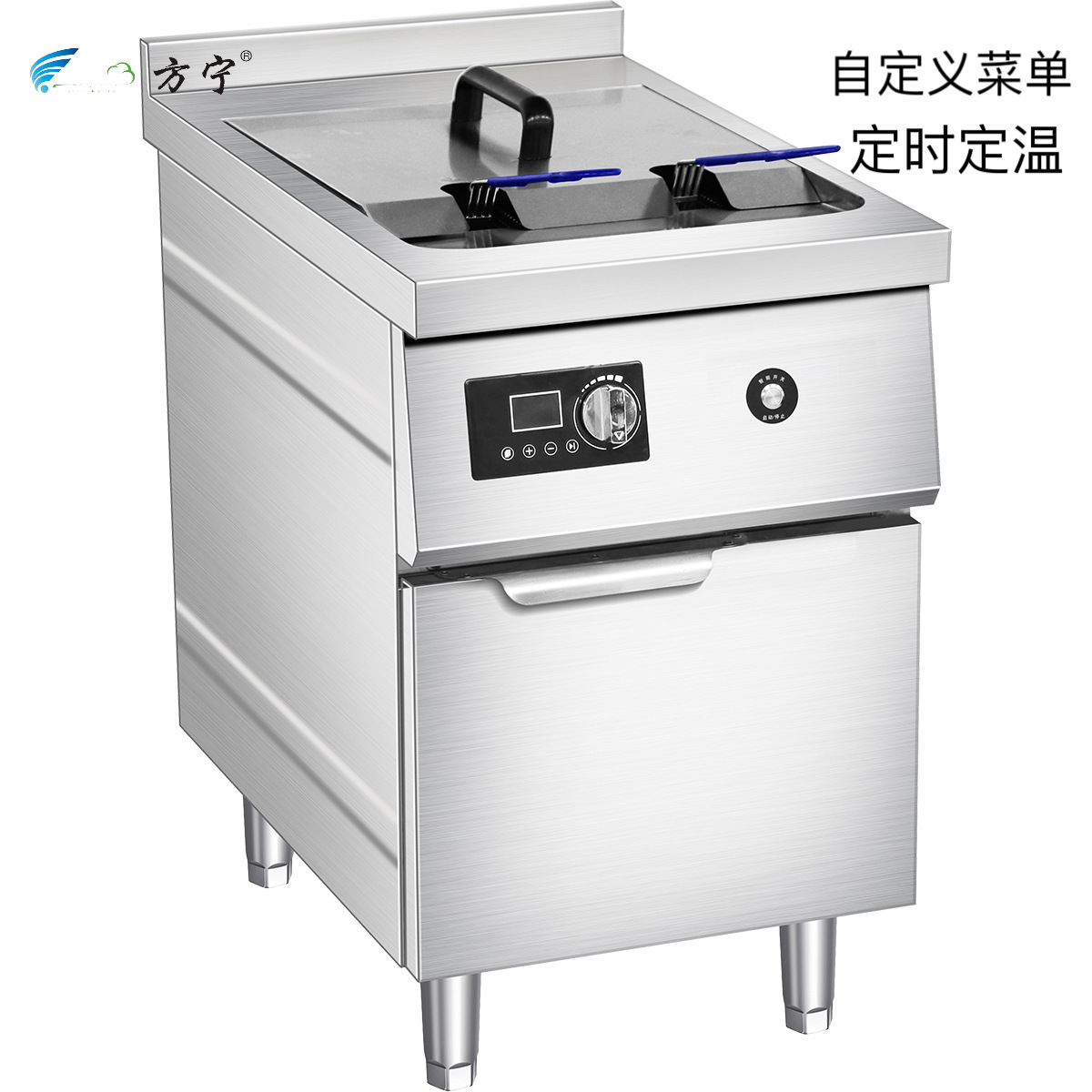 方宁自动控温电磁油炸锅 炸鸡炉电炸锅商用 鸡排单缸电炸炉