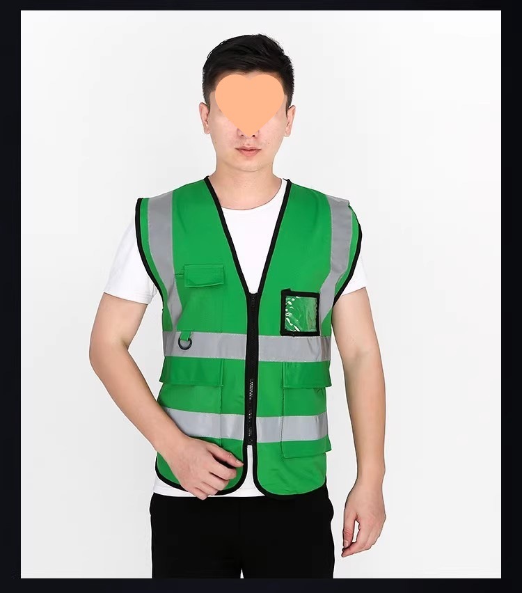 Jiahou net ventilación de la noche de ciclismo chaleco reflectante chaleco reflector multi-bolsillo construcción sanitario arquitectura ropa reflectante