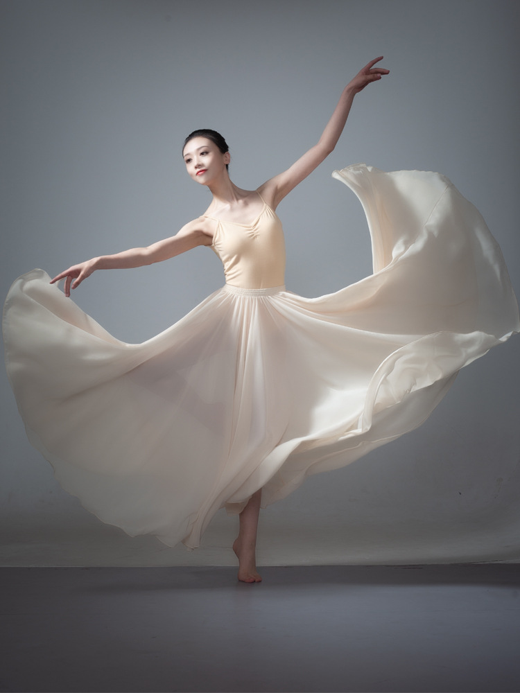 Classical dance clothing women's elegant 720-degree swing skirt…