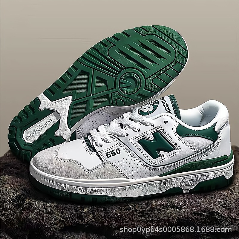 Putian High Version Nb550 Men's and Women's Sports and Leisure Green Retro Basketball Shoes Couples Versatile Bb550Wt1