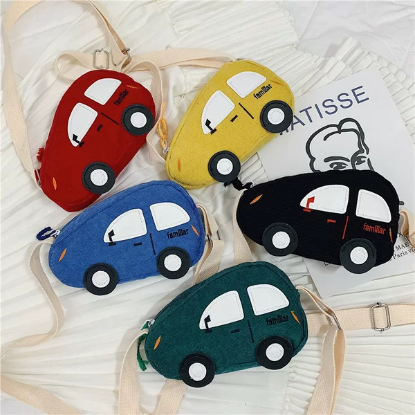 Children's Bag Cute Shoulder Bag Boys and Girls Korean Style Cartoon Mini Baby Canvas Lightweight Crossbody Bag