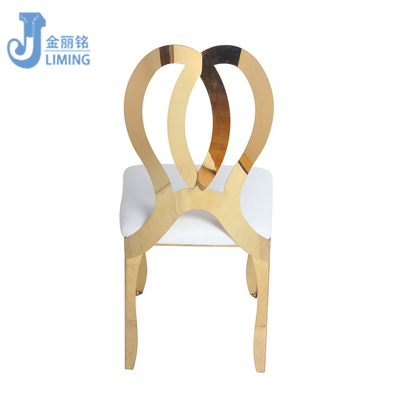 Muebles de sala Silla de comedor de acero inoxidable italiano minimalista Hotel banquete silla hueco de acero inoxidable mariposa taza silla al por mayor
