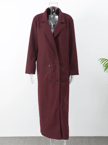 Burgundy trench coat