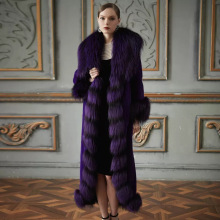 紫貂进口高端貂皮大衣女式整貂2024年新款中长款水貂皮草外套