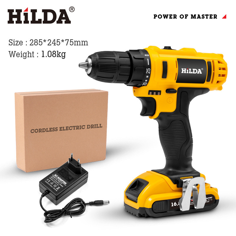 Taladro de mano de doble velocidad de 12v, accesorios de tornillo eléctrico multifuncional, conjunto de combinación para el hogar, batería de litio, taladro de impacto Dewei