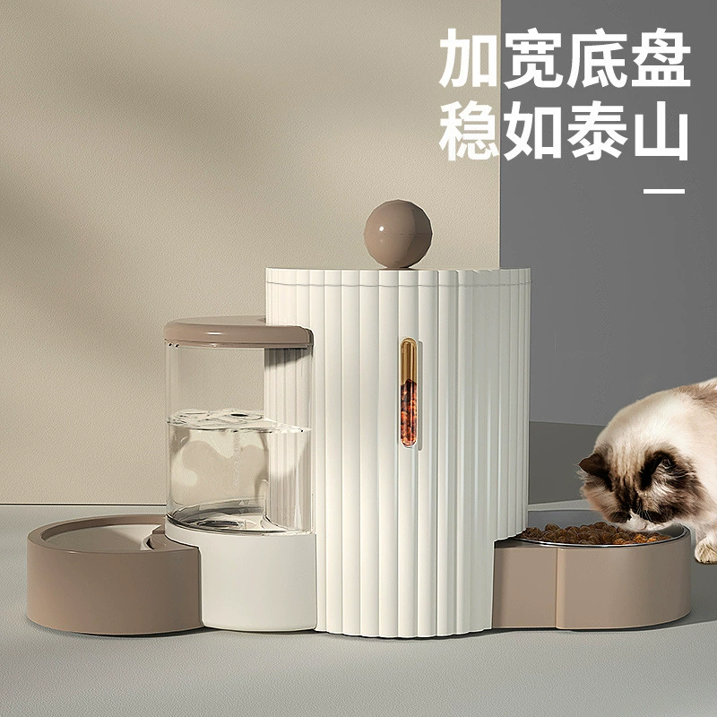 Трансграничная ПЭТ автоматическая кормушка для питьевой воды из нержавеющей стали вода еда интегрированная кошка миска Собачья еда миска