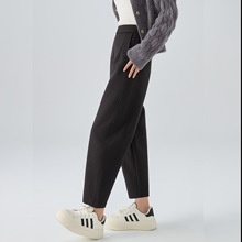 【600克马丁裤】冬季女装新品加厚毛呢烟管萝卜哈伦休闲宽松女装