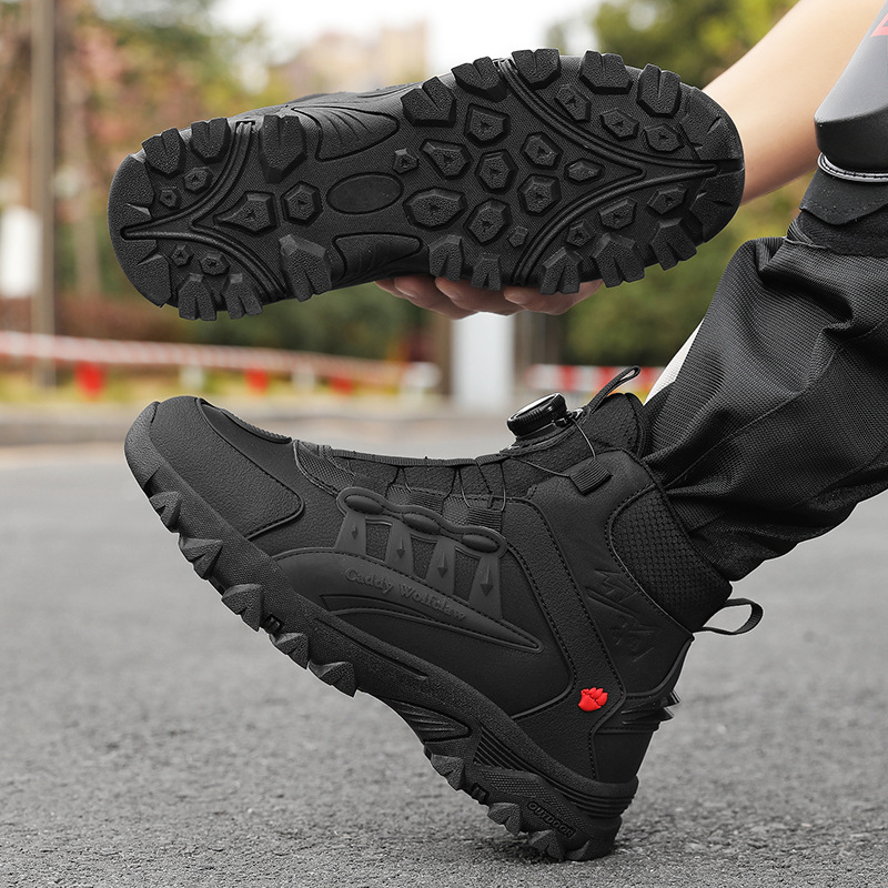 Motorcycle Riding Shoes Men's Professional Outdoor Rider Motorcycle Riding Boots Outdoor High-Top Rally Motorcycle Racing Boots