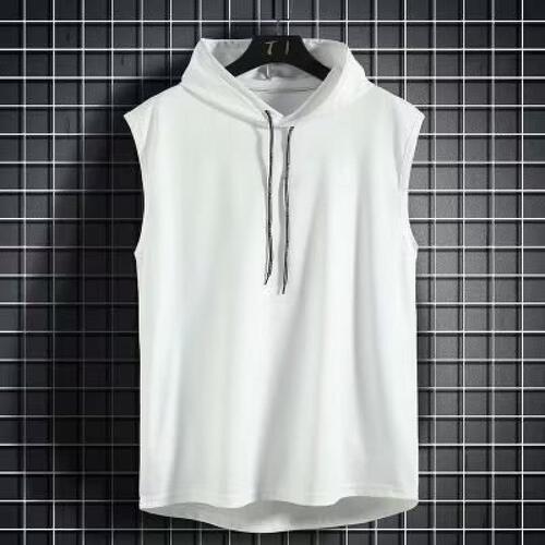 Standard fashionable backless vest with temperament, trendy, lazy men's youth popular fashion hooded (non-removable)